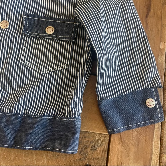Vintage RARE Healthtex Railroad Pinstripe Toddler Jacket! Like NEW! - Picture 8 of 8